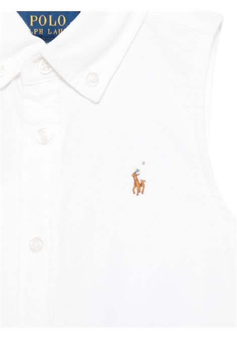 Abito Chemisier Bianco Con Pony RALPH LAUREN KIDS | 313-934188001